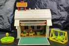Fisher Price VTG Little People #923 Play Family School House Both Trays - READ