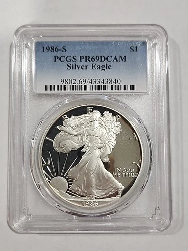 1986-S PCGS PR69 DCAM American Silver Eagle Proof