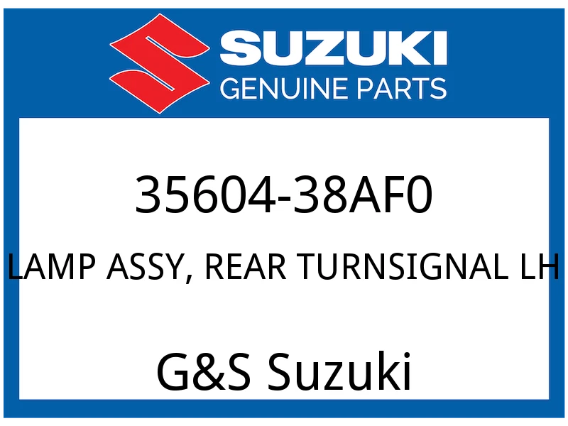 LAMP ASSY, REAR LH | VZ800ZK7/ZK8; Includes Item(s) 13 - 16