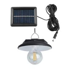 LED Solar Pendant Hanging Light Dimmable Indoor Outdoor Garden Yard Shed Lamp