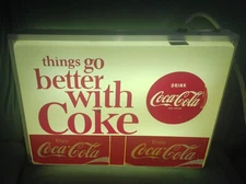 1960s Coca Cola " Things go better with Coke" Double Sided lighted sign