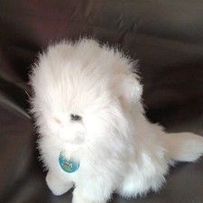 Realistic Vintage PRINCESS PERSIAN white long -hair cat Plush Toy By DAKIN 80s