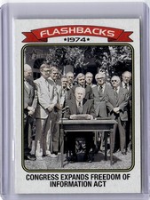 2023 Topps Heritage #NF-9 Freedom of Information Act News Flashbacks