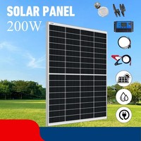 12V 200 Watt Solarpanel Solarmodul Kit 200W Monokristallin FüR Wohnmobil Boot Rv