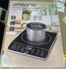 Ambiano Portable Induction Cooktop 1800 Watt~ 4007380 Camping NEW IN BOX