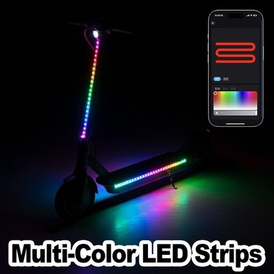 Bluetooth RGB LED Lichtstreifen für Scooter APP Steuerung 0.5M USB Neon Bunt