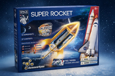 Science4you NASA Super Raketenwerfer-Weltraumspiel mit 13 Experimenten