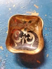 Vintage Murano Style Enamel Flower Glass Trinket Dish