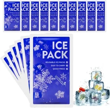 Dry Ice Packs for Shipping,Ice Packs for Lunch Boxes & Coolers,4.3X7.3In Long-La