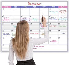 Large Dry Erase Calendar for Wall - Undated 1 Month Wall Calendar, 40" x 30", Er