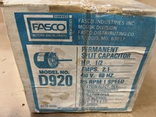 Fasco D920 Permanent Split Capacitor Motor 1/2 HP 825 RPM 480 Volts
