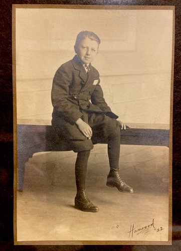 Antique 1922 Young Brothers B&W Studio Photos W/9x18 Original Wood Frame & Glass - Picture 2 of 10