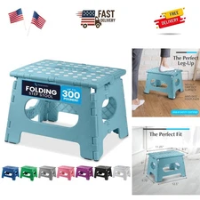 Folding Lightweight Step Stool - Sturdy Enough to Support Adults and Safe Eno...