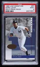 1996 Leaf Signature Series Gold Press Proof Derek Jeter #67 PSA 9 MINT HOF 04b0