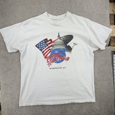 Planet Hollywood Washington D.C. T-shirt Size XL Single Stitch USA Vintage 90s