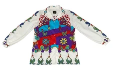 Lady LaRue Fashions Polyester Psychedelic Small 8/10 Blouse