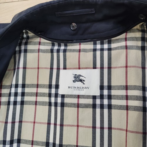 Abrigo BURBERRY Lana Trench Línea A Para Hombre 42S Forro Negro De Colección Largo Botón Frontal - Imagen 5 de 12