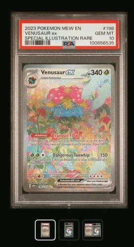 2023 POKEMON MEW EN-151 SPECIAL ILLUSTRATION RARE #198 VENUSAUR EX PSA 10