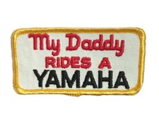NOS 70s YAMAHA MOTORCYCLE BIKER RIDER PATCH 4"