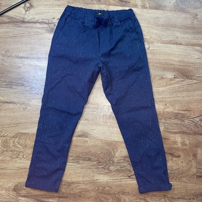 Obey Pants Mens Small Blue Speckled Jogger Chino Elastic Waist Tapered