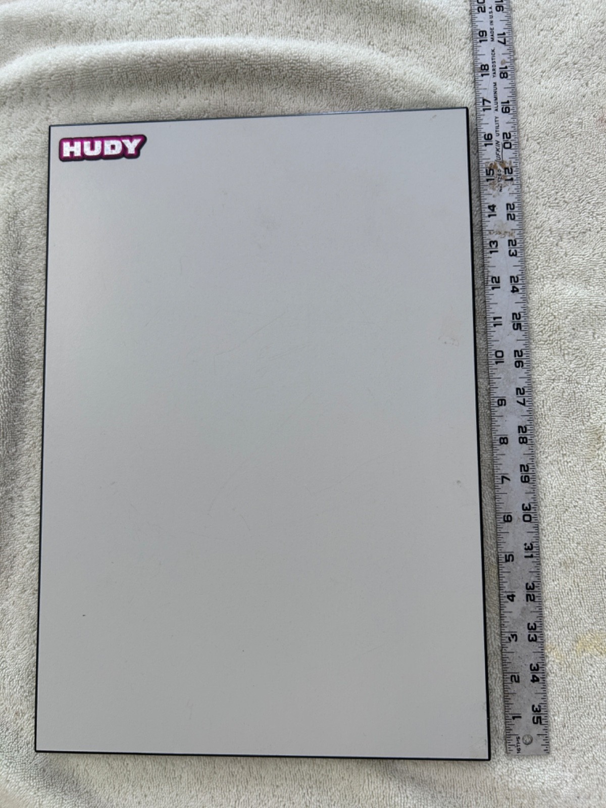 Hudy 1/10 & 1/12 On-Road Flat Set-Up Board 425mm x 292mm WHI