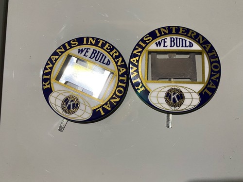 Kiwanis International Name Badge Button - We Build Fraternal Service Club