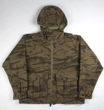 Guide Gear Vintage Wool Blend Camo Hooded Full Zip Hunting Jacket Size XL