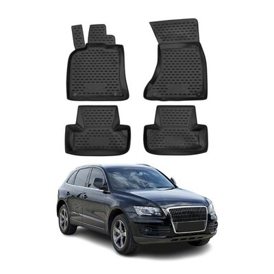 OMAC Floor Mats Liner for Audi Q5 SQ5 2009-2017 Black TPE All-Weather 4 Pcs