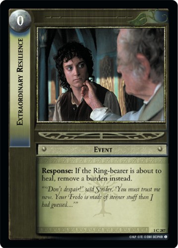 Extraordinary Resilience - Foil Moderately Played LOTR: Fellowship of the Ring (