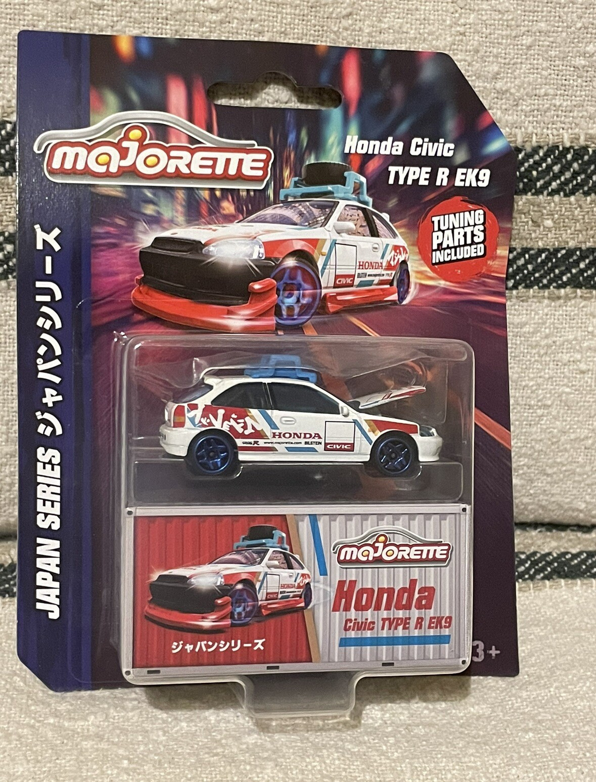 Coche Miniatura Majorette Honda Civic Type R EK9 1/64 Japan Series Nuevo