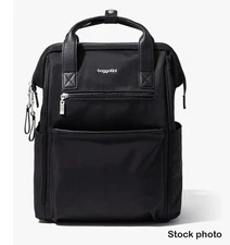 Baggallini Soho Backpack Black Laptop Bag Carry On Travel Bag RFID ~ NWT