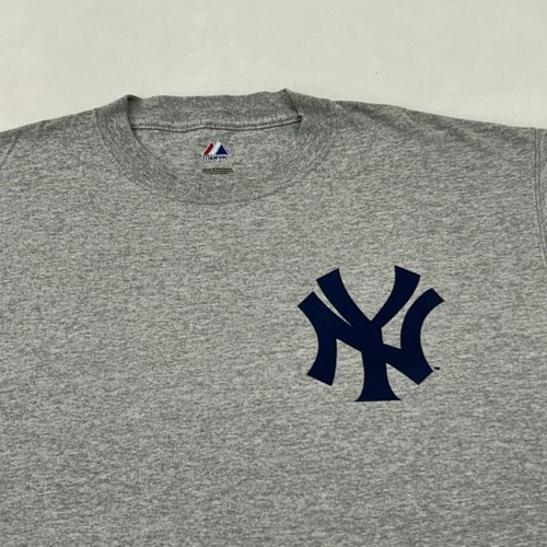 New York NY Yankees Mark Teixeira #25 MLB Gray Majestic Jersey Tee Shirt Mens L - Picture 4 of 5