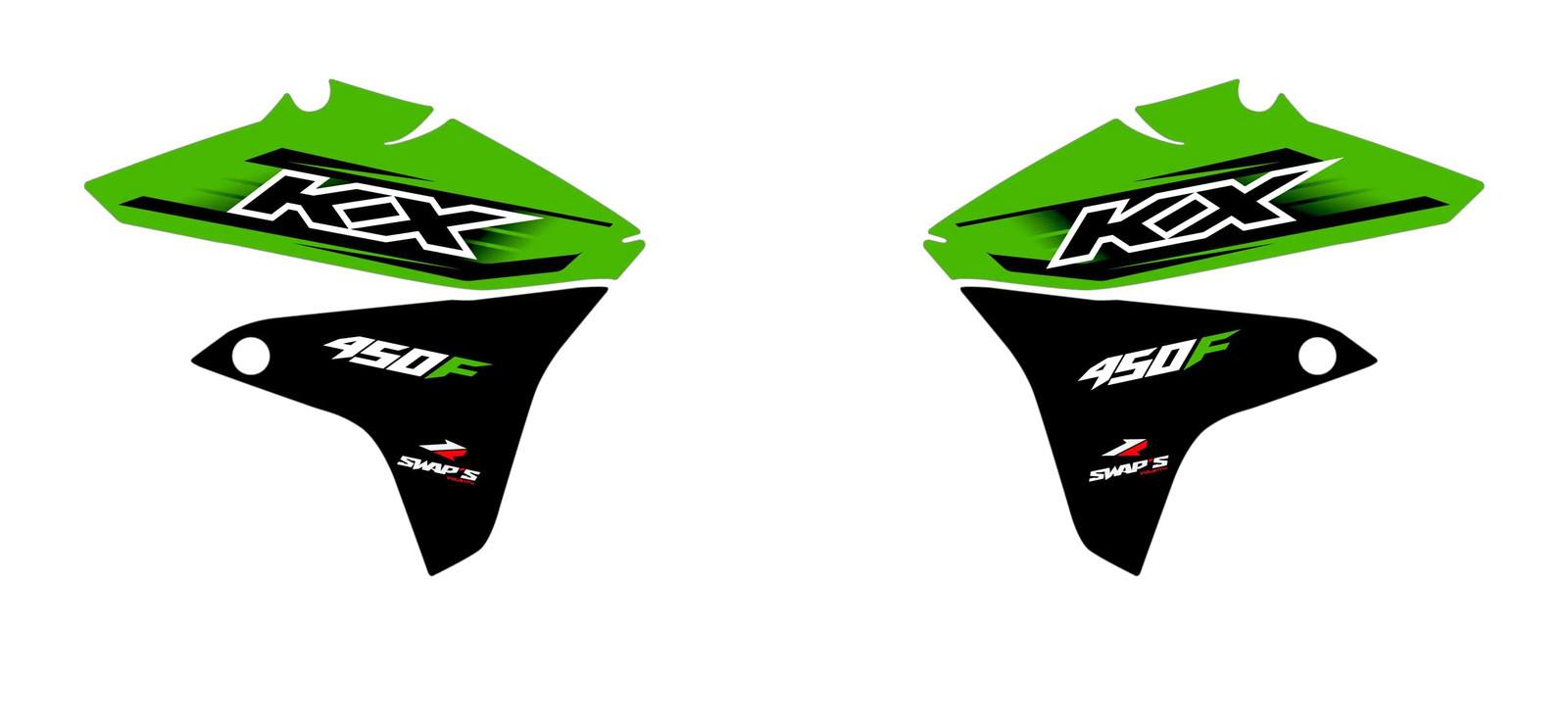 Kit déco Kawasaki KX-F 450 vert anti rayures et anti bulles pour moto