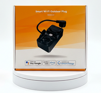 Wlan Outdoor Steckdose 2-Fach IP44 Alexa Google Smart Garten Plug Schwarz