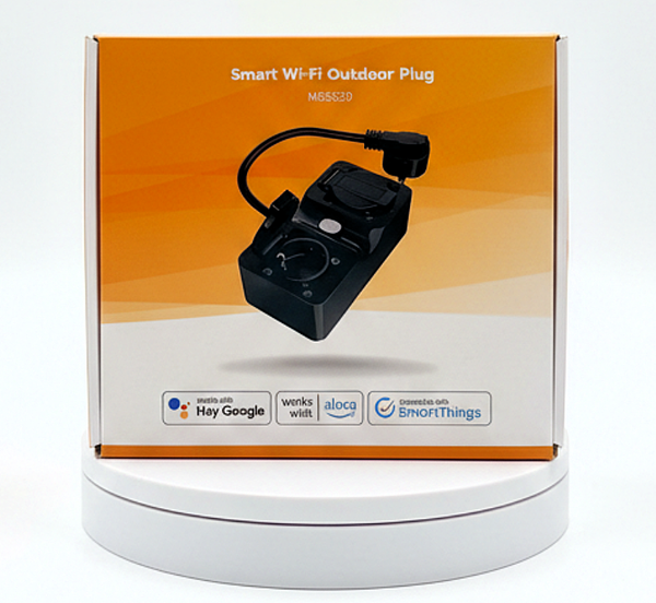 Wlan Outdoor Steckdose 2-Fach IP44 Alexa Google Smart Garten Plug Schwarz-image
