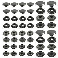 240PCS Stainless Steel Fastener Snap Button Kit 15Mm Heavy Duty Snap Button P...