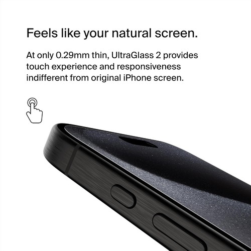 Belkin iPhone 15 Pro ScreenForce UltraGlass 2 Treated Screen Protector - New - Picture 4 of 9