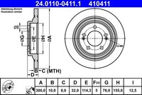 2X Bremsscheibe Hinterachse FüR Hyundai Kia Kona Kasten/Suv Niro I Optima