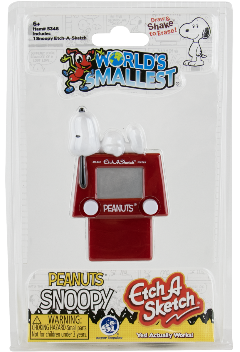 World's Smallest SNOOPY ETCH-A-SKETCH Peanuts Mini Toy | eBay