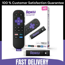 Roku Streamer 2025 - HD Roku Streaming Device for TV with Voice Remote - Free