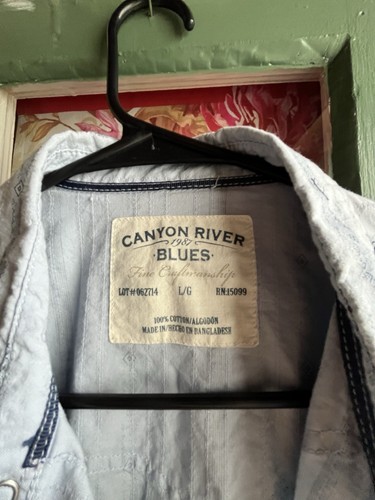 Canyon River Blues SS Shirt Sz Large W/Pearl Snaps - Picture 4 of 6