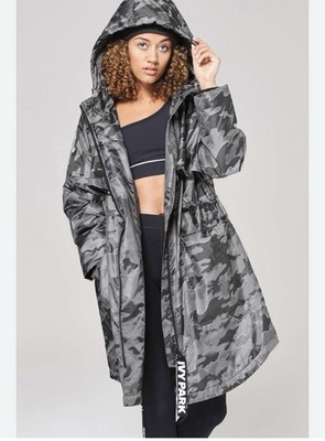 Ivy Park Jacket Medium Beyonce Parka Jacquard Luxe Camouflage Logo Fishtail