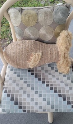 Indoor Outdoor Fish Shaped Pillow, Beach To Bistro By Sigrid Olsen 17.5'' x 9''