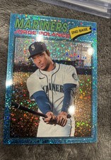 2026 Topps Heritage - Jorge Polanco #135 Chrome Light Blue Sparkle Refractor