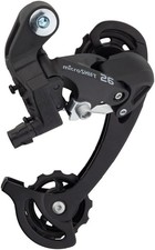 microSHIFT M26 Long Cage Rear Derailleur  7/8-Speed, Steel/Composite, Black
