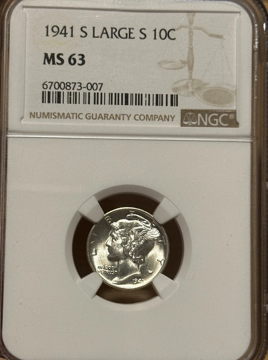 MS 63 Graded 1941 Year Mercury Dimes (1916-1945) for sale | eBay