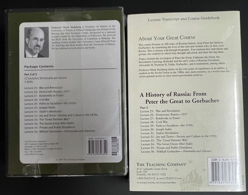 The Great Courses. A History of Russia. DVD set, Lecture Transcript, Guidebook. - 第 3/3 張圖片