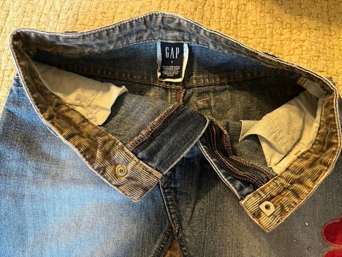Denim Skirt by Gap Girl's Sz 7 Leopard Print Floral & Rhinestone Accents - Picture 12 of 12
