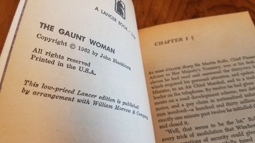 John Blackburn The Gaunt Woman Vintage Lancer Paperback 1967 Spy - Imagen 4 de 4