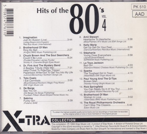 Hits of the 80's - Vol. 4 - De Barge, Toto Coelo, Sparks u.a.-CD-1288- near mint - Bild 2 von 2